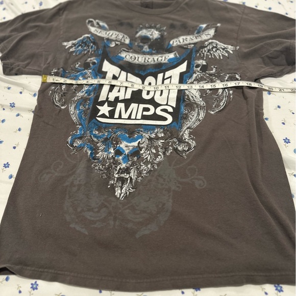 Tapout MPS Shirt Mens Sz:L Gray Graphic Skater Grunge Punk MMA Y2K Tee. - Picture 3 of 10